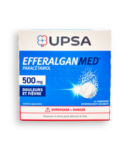 EFFERALGAN UPSA 500 mg Boite de 16 comprimés effervescents