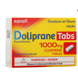 DOLIPRANE 1000 mg SANOFI Boite de  8 comprimés