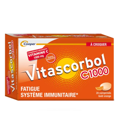 VITASCORBOL 1000 mg Vitamine C 20 comprimés effervescents