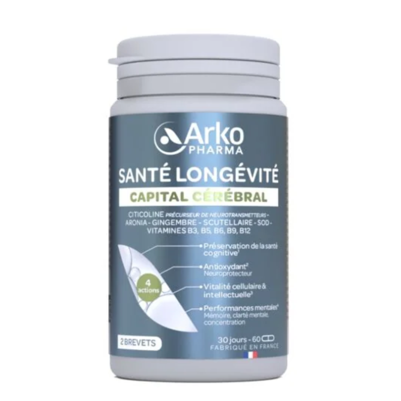 ARKOPHARMA CAPITAL CEREBRAL 60 GELULES ARKOPHARMA CAPITAL CEREBRAL 60 GELULES