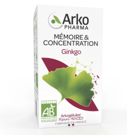 Arkopharma Ginkgo BIO 150 gélules – Mémoire & Concentration