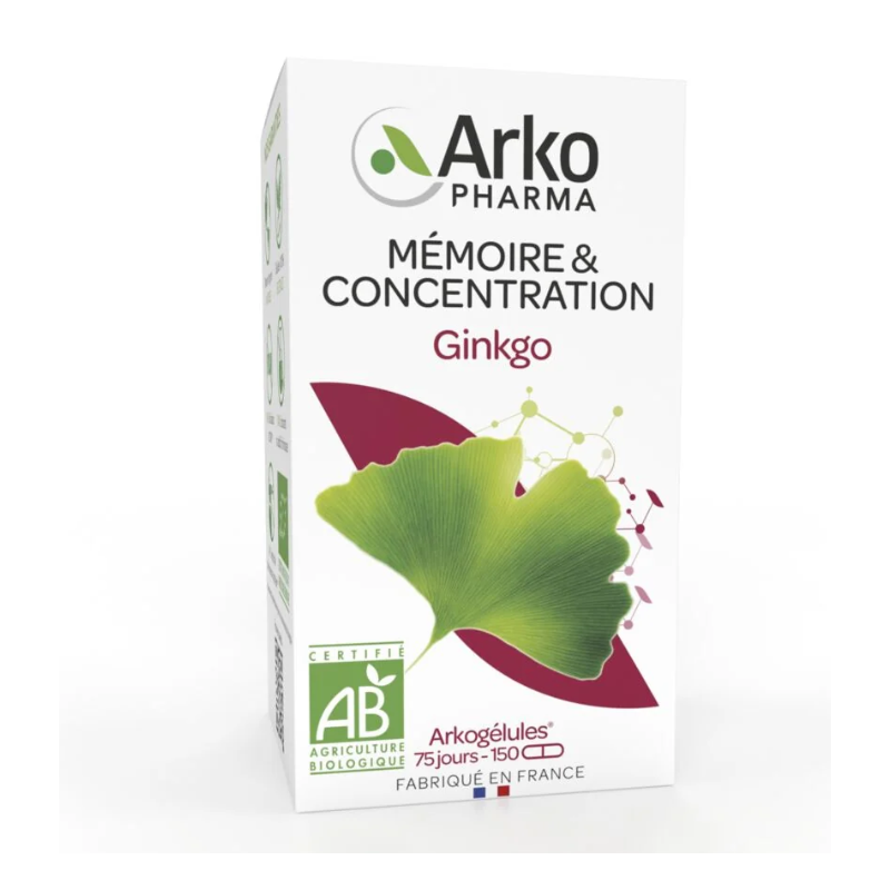 Arkopharma Arkogélules BIO Ginkgo 150 gélules