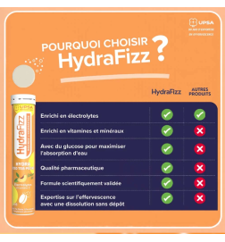 HYDRAFIZZ HYDRA PÊCHE – 16 COMPRIMÉS EFFERVESCENTS