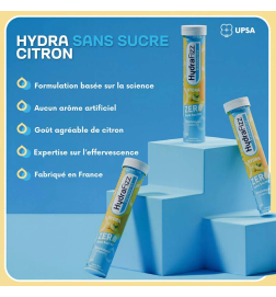 HYDRAFIZZ HYDRA SANS SUCRE CITRON – 16 COMPRIMÉS EFFERVESCENTS
