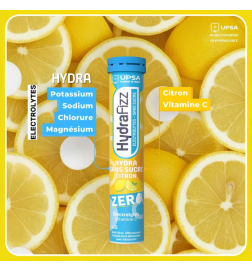 Hydrafizz Hydra Sans Sucre Citron 16 Comprimés