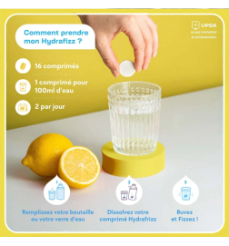 Hydrafizz Hydra Sans Sucre Citron 16 Comprimés