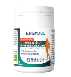 ERGYDOL Nutergia 40 Gélules | Maux de tête & Articulations