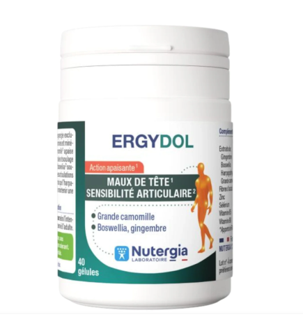 ERGYDOL Nutergia 40 Gélules | Maux de tête & Articulations