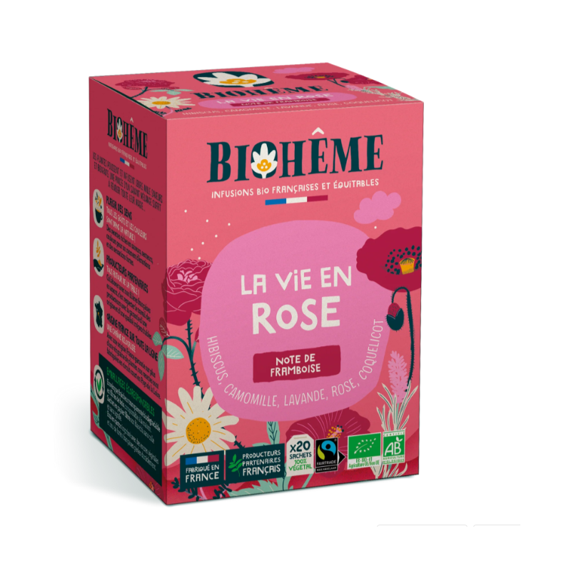BIOHÊME INFUSION LA VIE EN ROSE BIO – 20 INFUSETTES BIOHÊME INFUSION LA VIE EN ROSE BIO – 20 INFUSETTES