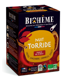 Biohême Nuit Torride Bio – Infusion Cacao & Épices 20 Infusettes