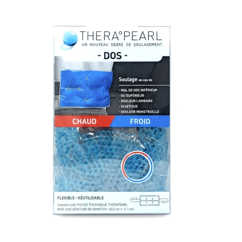 THERAPEARL DOS – COMPRESSE CHAUD/FROID AVEC CEINTURE DE MAINTIEN