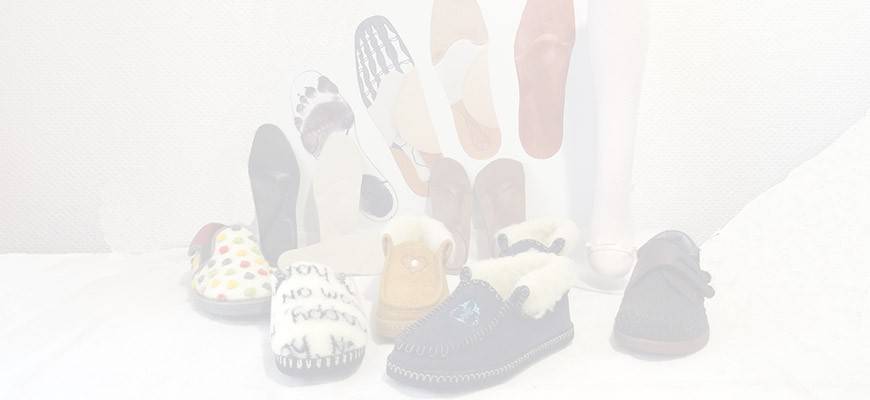 Semelles orthopédiques, chaussures de confort.