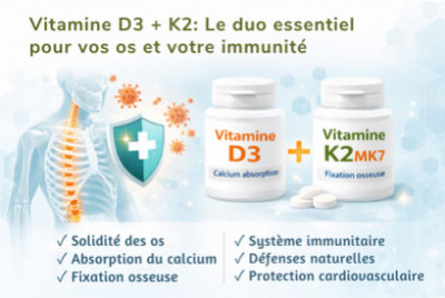 Pourquoi associer Vitamine D3 et K2 ? Le duo essentiel pour vos os et votre immu